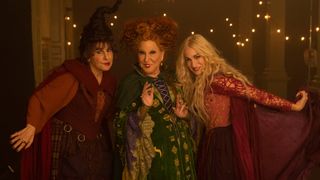An official screenshot of the three witches in Hocus Pocus 2