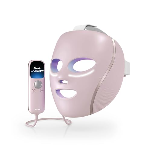 Shark Cryoglow Led Face Mask With Under-Eye Cooling, Anti-Ageing &amp;amp; Blemish Repair, Red &amp;amp; Blue Led, Infrared Light Therapy, Usb-C, Remote Control, Storage Bag, Adjustable Straps, Fw312ukpk