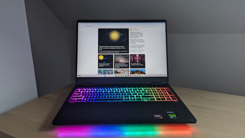 HP Omen Max 16 on a wooden desk