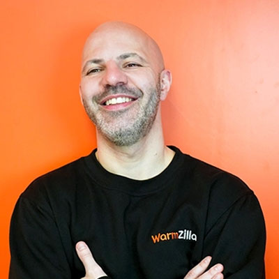 headshot of founder of Warmzilla Matthew Powell