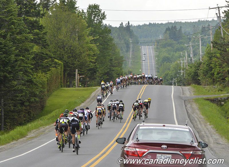 The relentless rolling hills broke the peloton into smaller and smaller groups as the day wore on