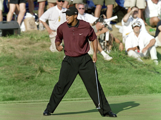 Just one of many clutch putts Tiger holed in his pomp - Valhalla 2000