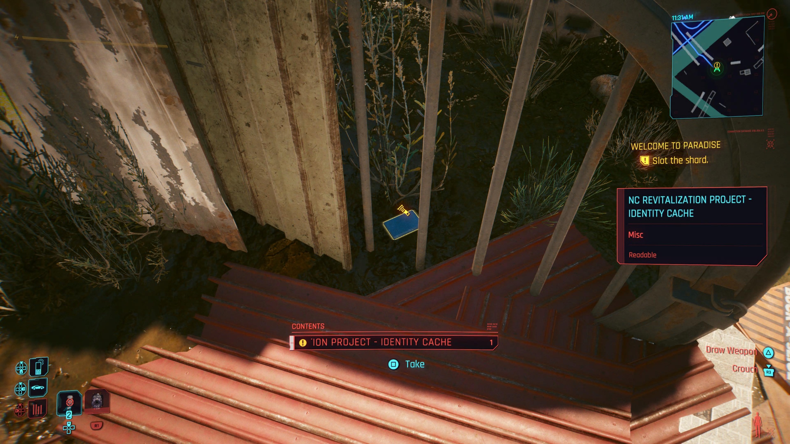Finding the hidden Shard in Welcome to Paradise in Cyberpunk 2077