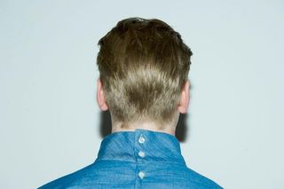 Back of the head of a male model
