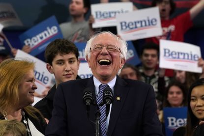 Bernie Sanders speaks in New Hampshire