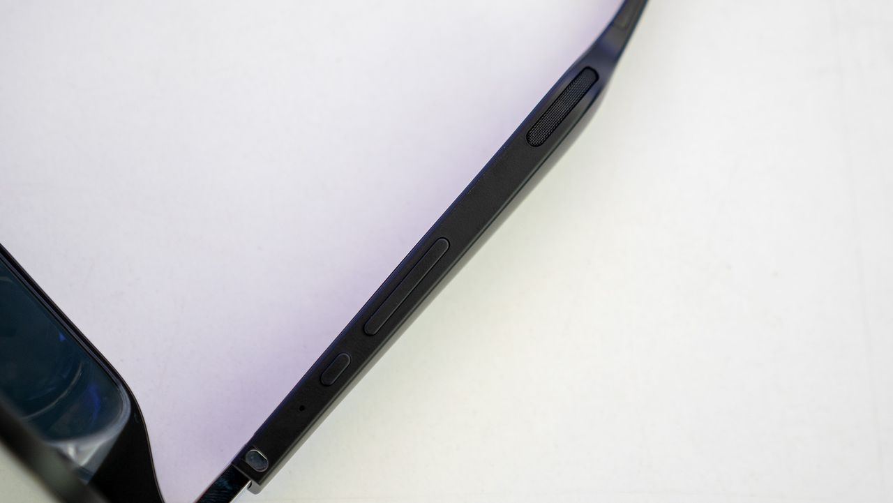 The buttons on the underside of Nreal Air AR glasses' right temple