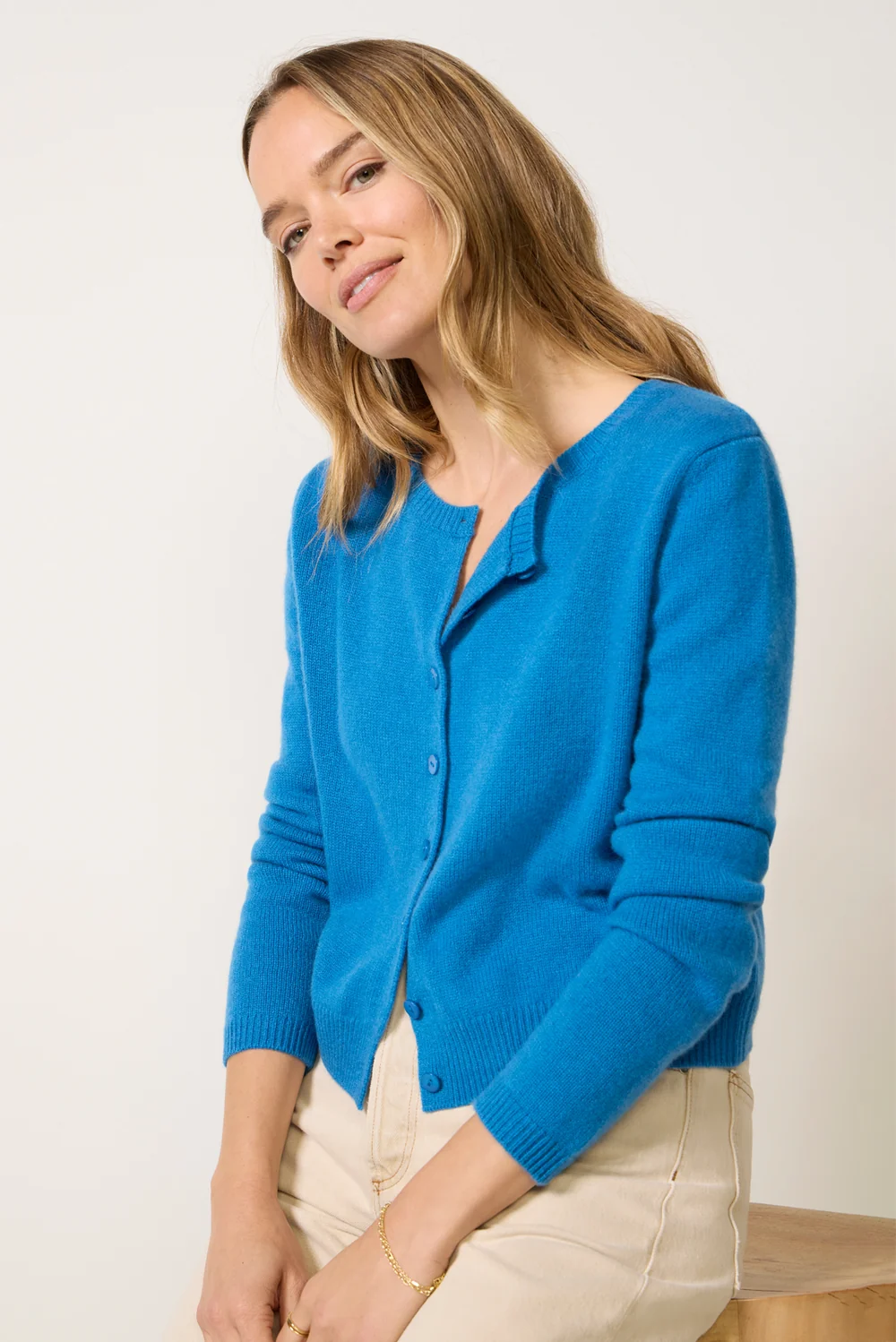 evereve, Clara Cashmere Crew Cardigan