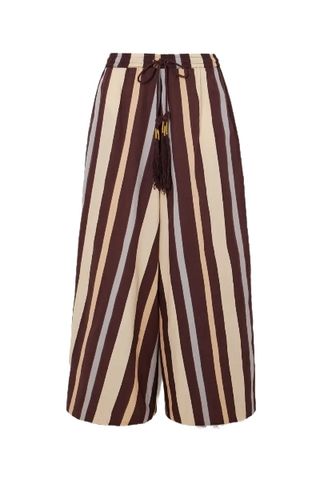 YVONNE S Striped cotton-poplin wide-leg pants