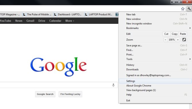 open google chrome on startup