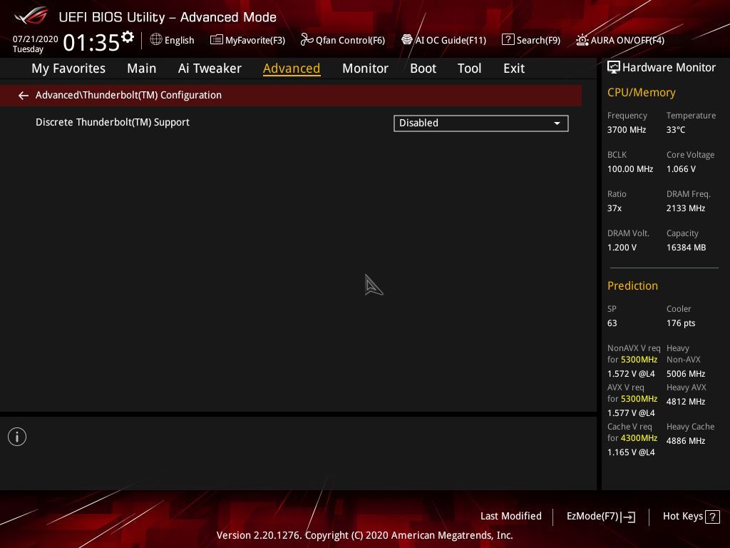 Asus ROG Strix Z490-E BIOS