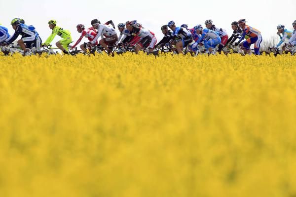 Competition for places in the peloton was fierce.