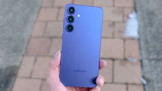 Galaxy S25 Plus held in the hand.