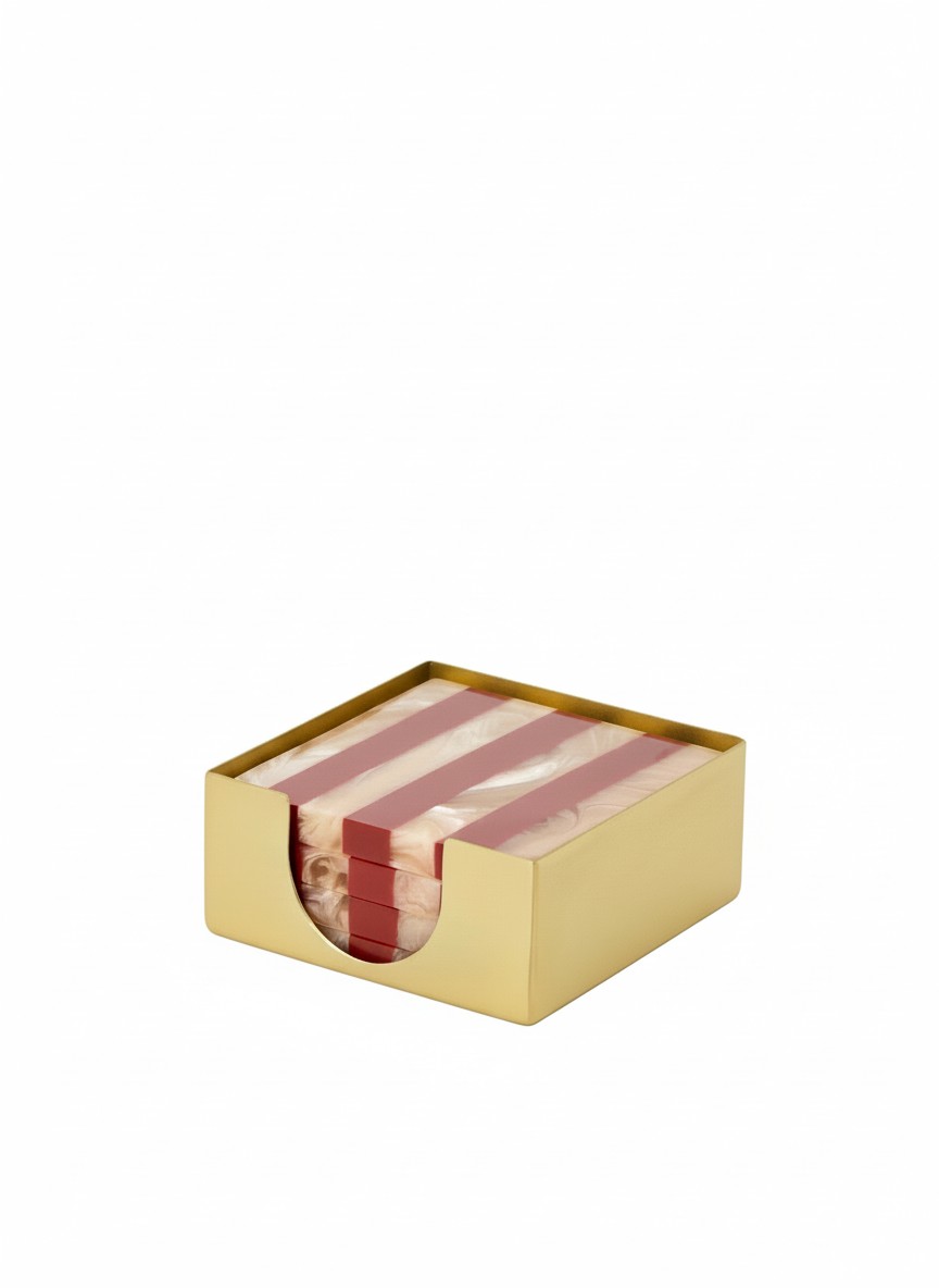 Stripe Coasters, Set of Four 