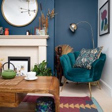 blue living room