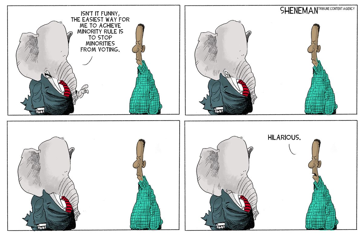 Political Cartoon U.S. gop voter suppression | The Week