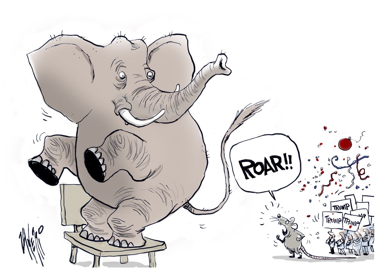 Political cartoon U.S. GOP Donald Trump