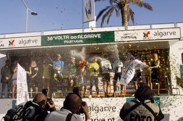 The final podium at the Volta ao Algarve