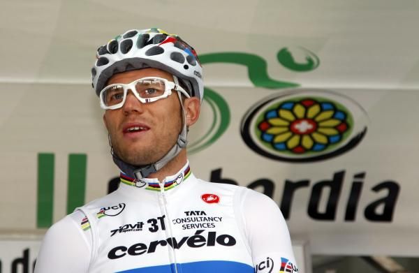 Thor Hushovd (Cervelo) extended his season in order to honour the rainbow jersey in Lombardy.