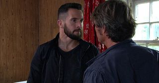 It’s the day of the big house move for Emma and James Barton but Emma’s world is about to come crashing down. Ross Barton confronts James over what he said to Moira Dingle and shoves him hard causing James to fall down the stairs and break his leg in Emmerdale