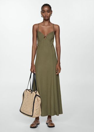 Long Dress With Straps - Women