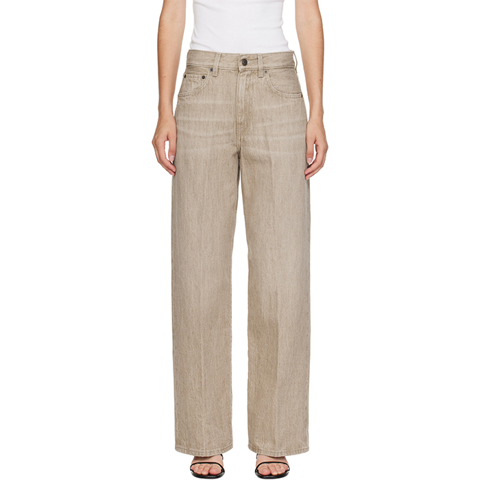 6397, Beige Wide Jeans