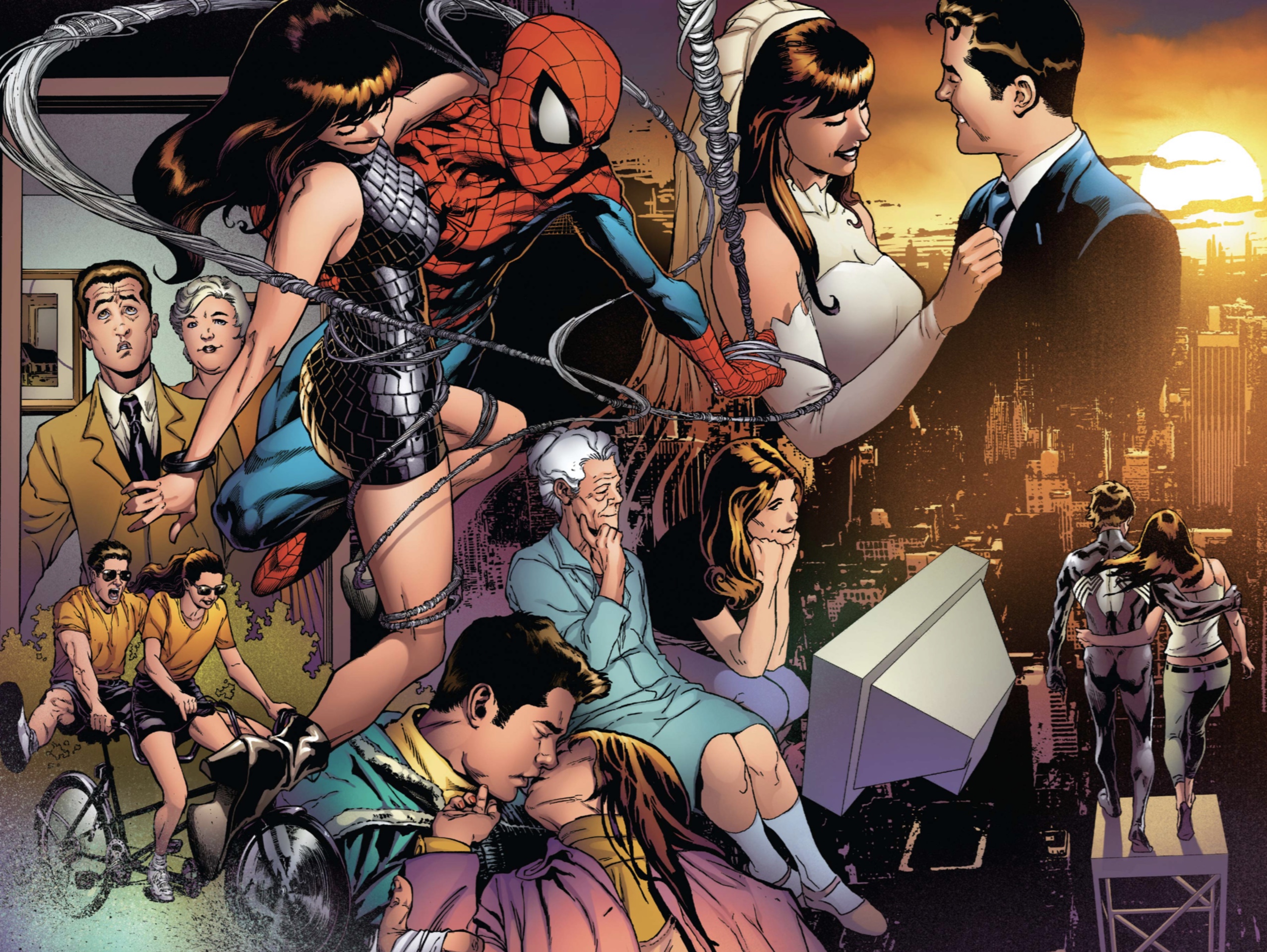 Peter Parker and Mary Jane Watson in comics