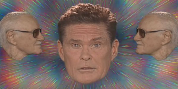 Hasselhoff in the Guardians video