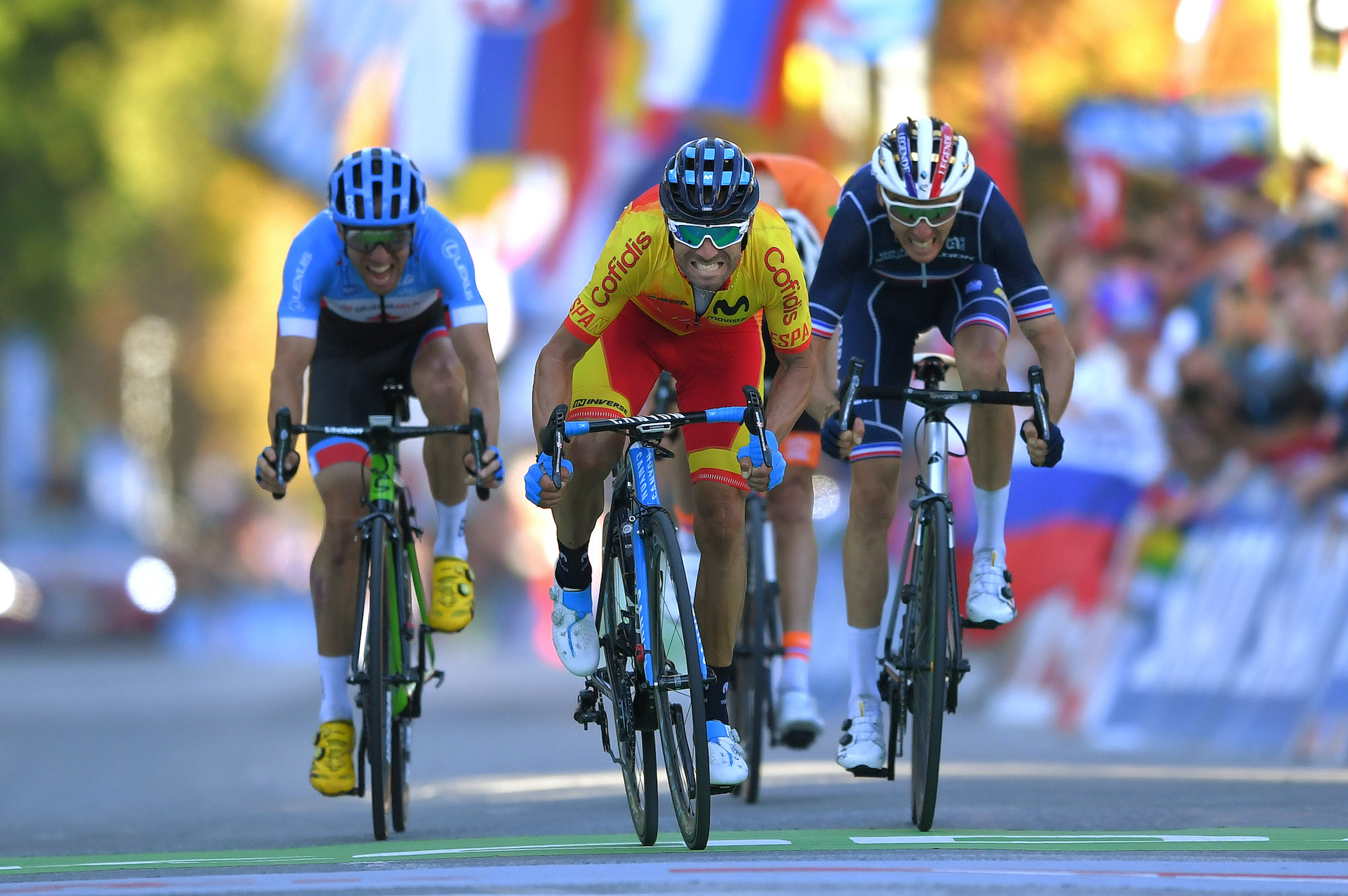 Alejandro Valverde t the 2019 Road World Championships