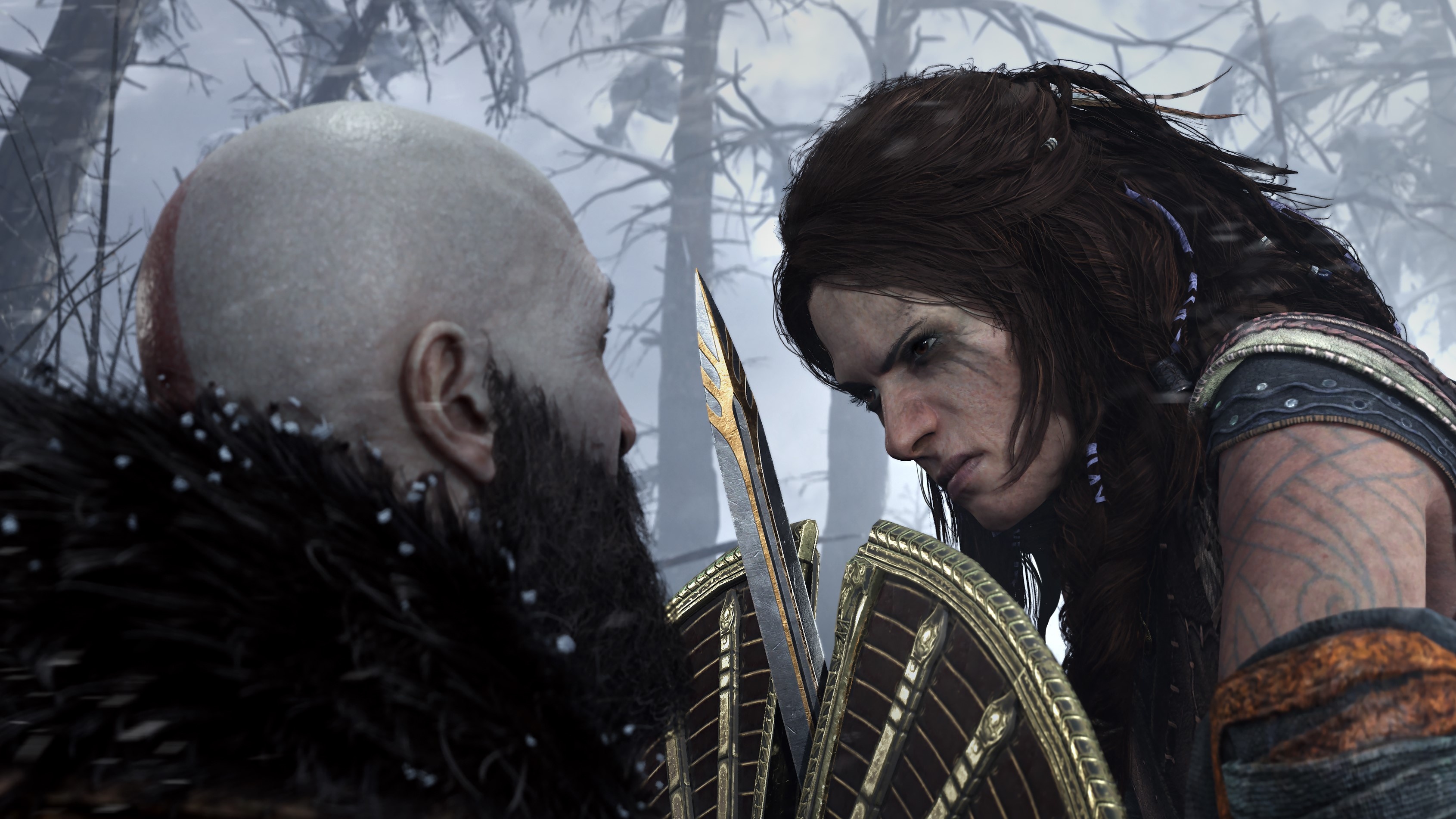 God of War: Ragnarok Kratos faces Freya