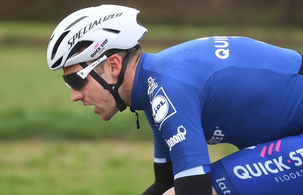 Maximilian Schachmann (Quick-Step Floors) in the breakaway before winning stage 6 of the Volta a Catalunya.