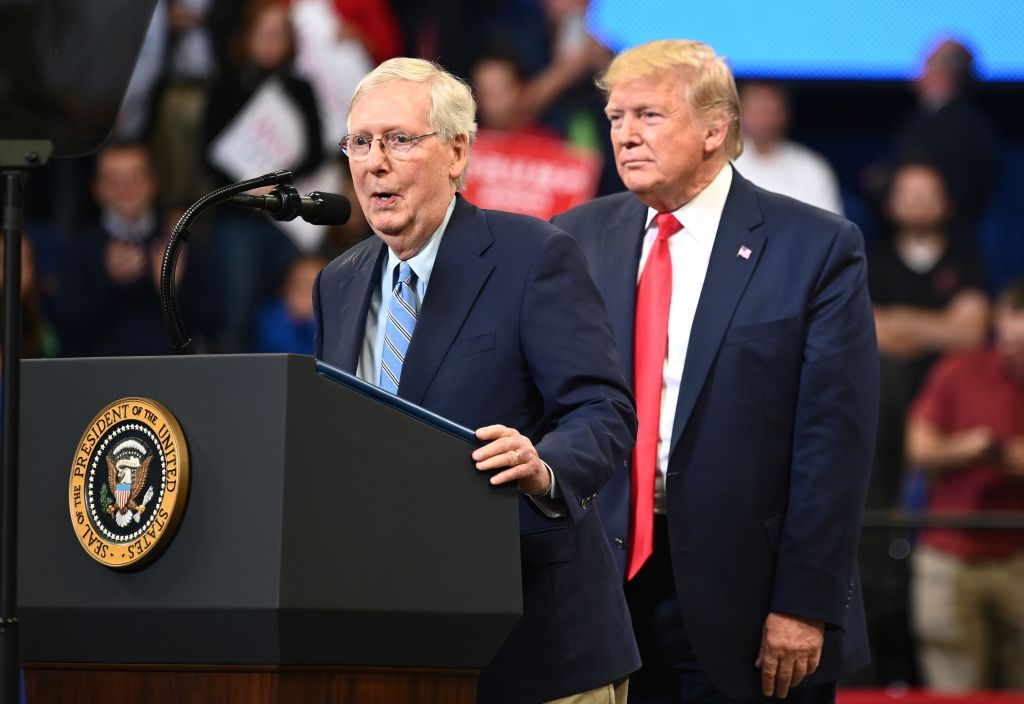 Mitch McConnell and Donald Trump.