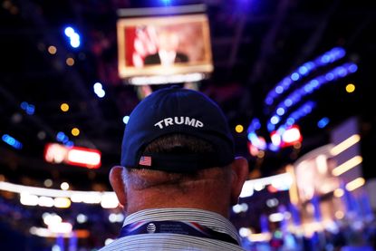 An attendee at the Republican National Convention