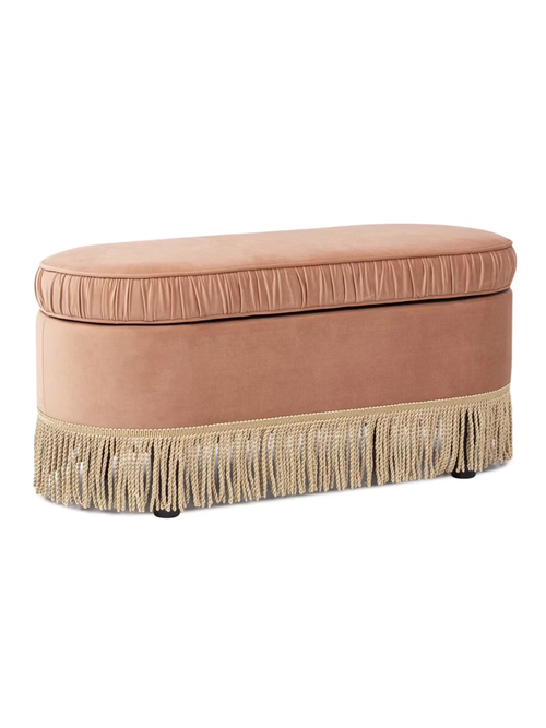 Serena 38" Oval Storage Bench Ottoman