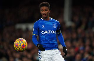 Everton’s Demarai Gray during the Premier League match between Everton and Liverpool at Goodison Park, Liverpool. Picture date: Wednesday December 1, 2021