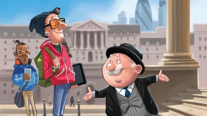 MoneyWeek cover illustration - London share listings