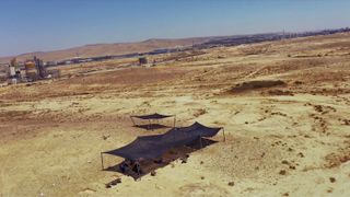 The finds were unearthed in southern Israel's Negev Desert, at a site being excavated by government archaeologists ahead of the construction of a solar power plant.