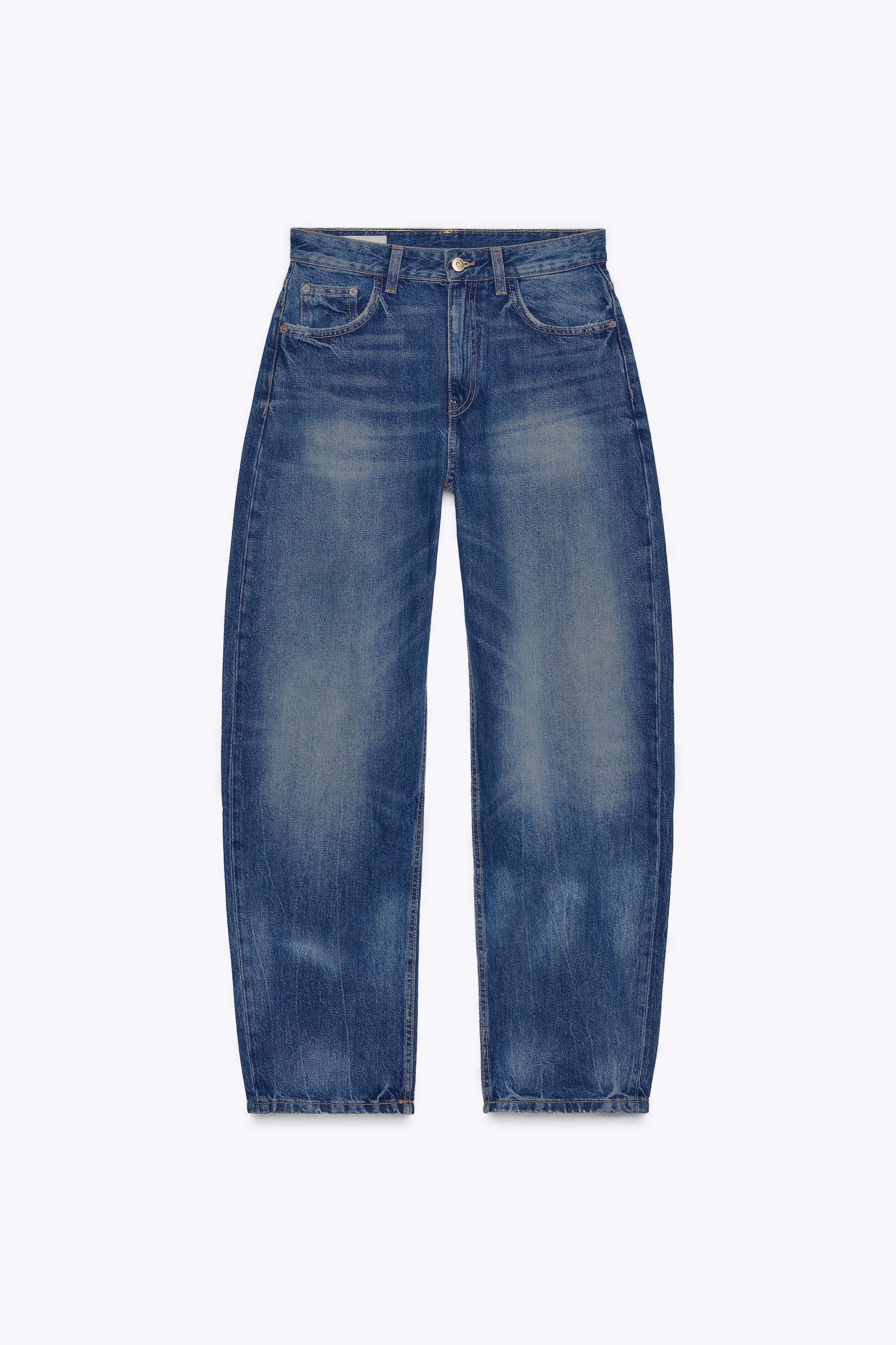 High-Waist Trf Barrel Jeans