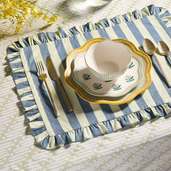 Wide Stripe Cotton Placemats