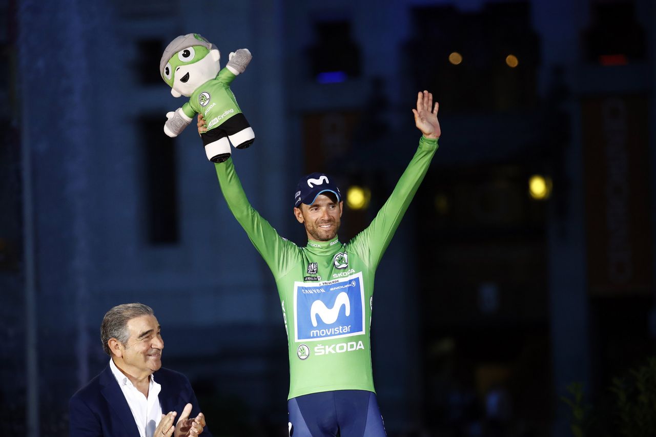Alejandro Valverde in the points jersey