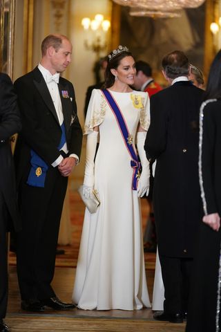 Prince William and Kate Middleton at a state banquet for South Korea's president