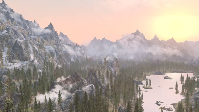 The greatest joy in Skyrim is running up an impossibly steep mountain ...