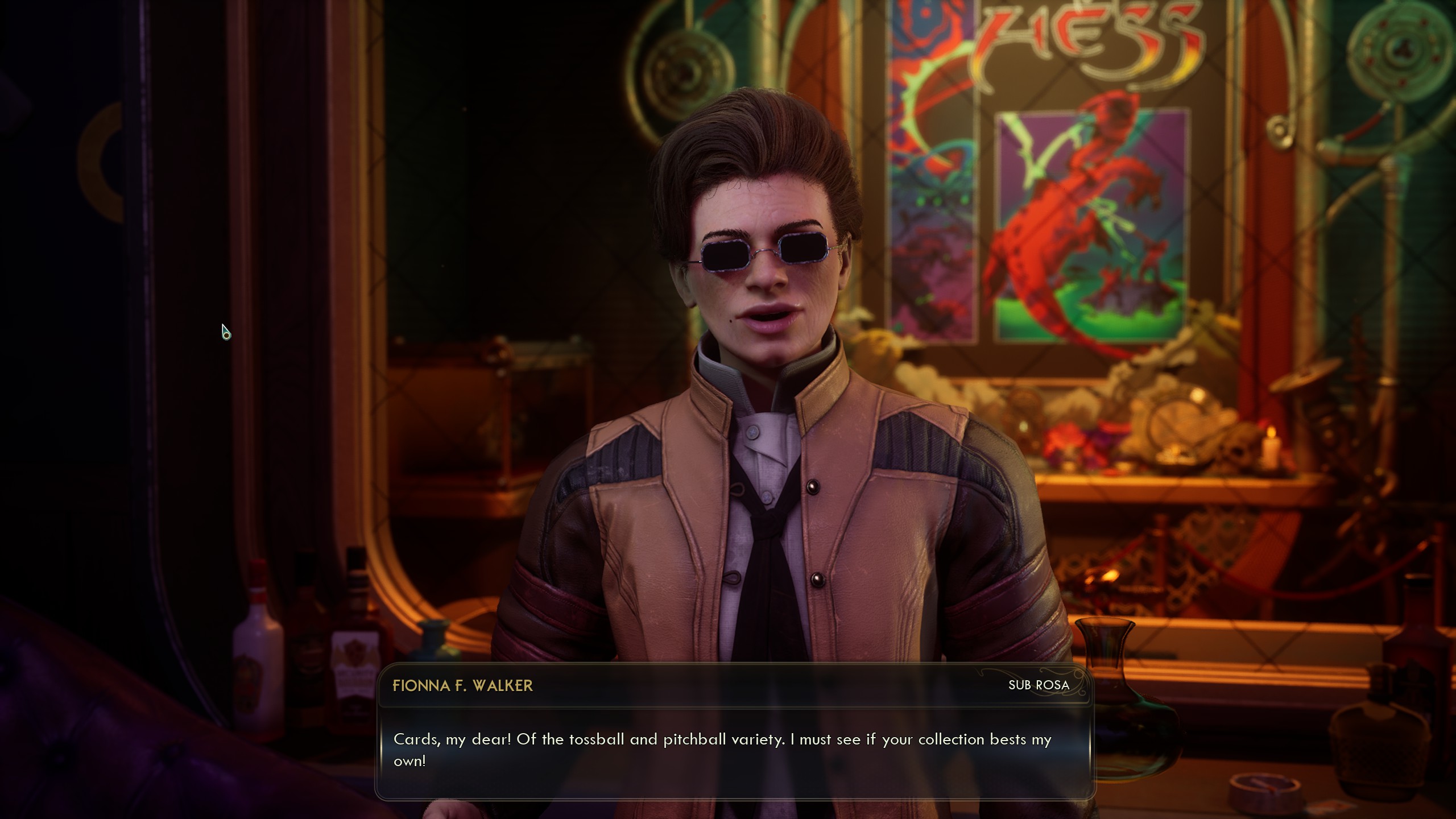 Outer Worlds 2 card locations - Talking to Fionna