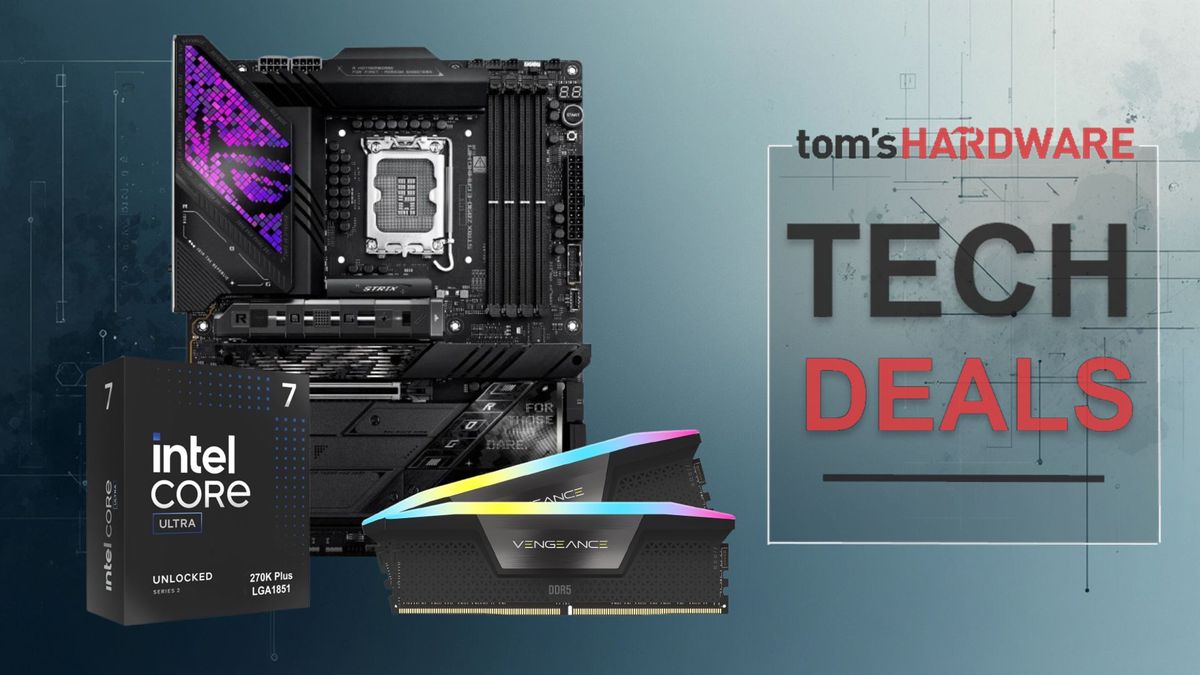 Just $151 for 32GB of Corsair Vengeance DDR5-6400 RAM when bundled with Intel's new 270K-Plus and Z890-E motherboard — start your Arrow Lake refresh build for less than $800