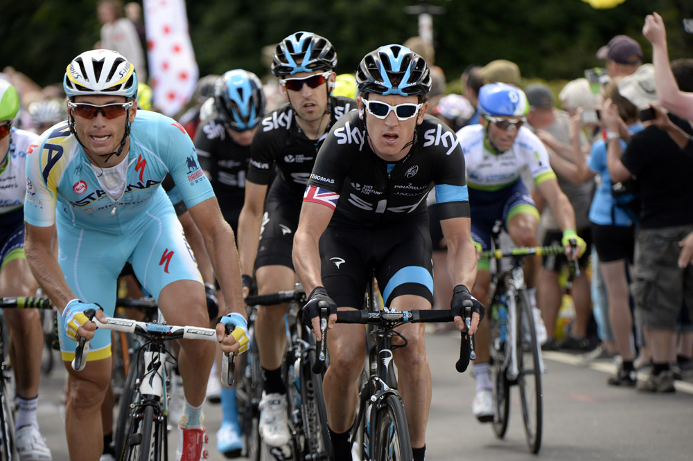 Geraint Thomas on stage two of the 2014 Tour de France