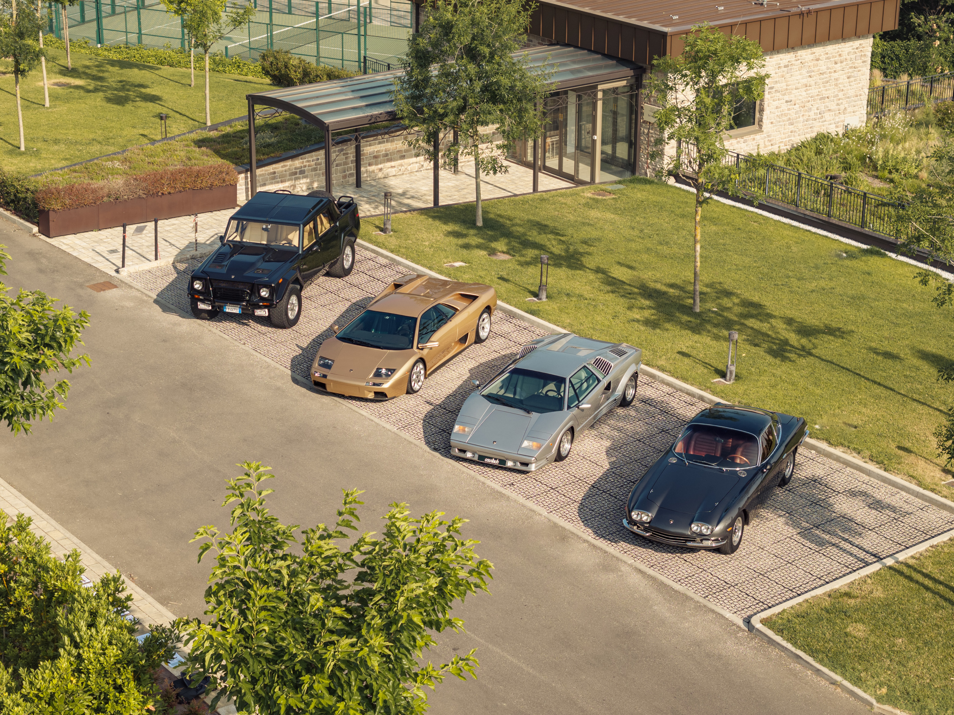 Lamborghini LM002, Diablo, Countach and 400GT at Lamborghini Polo Storico