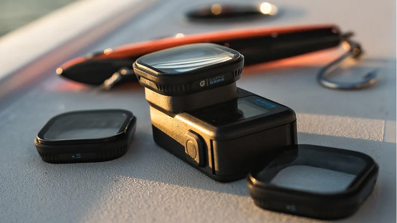 The PolarPro Mission 1 Close-up filters being used on a GoPro
