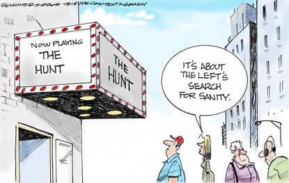 Political Cartoon The Hunt Democrats Search For Sanity