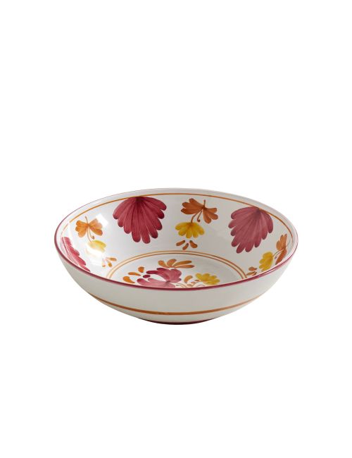 Blossom painted ceramic salad bowl