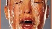 Woman's Face Under Shower