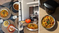 The IKEA TILLREDA Slow Cooker making curry and noodles in GnoshGnosh's home